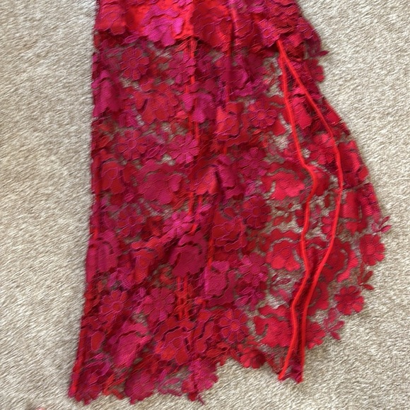 Lovers and Friends Tarron Gown in Magenta & Red - Picture 6 of 9